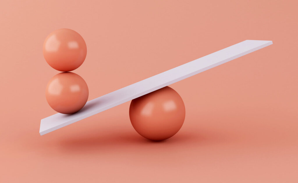 3d-spheres-balancing-on-a-seesaw.