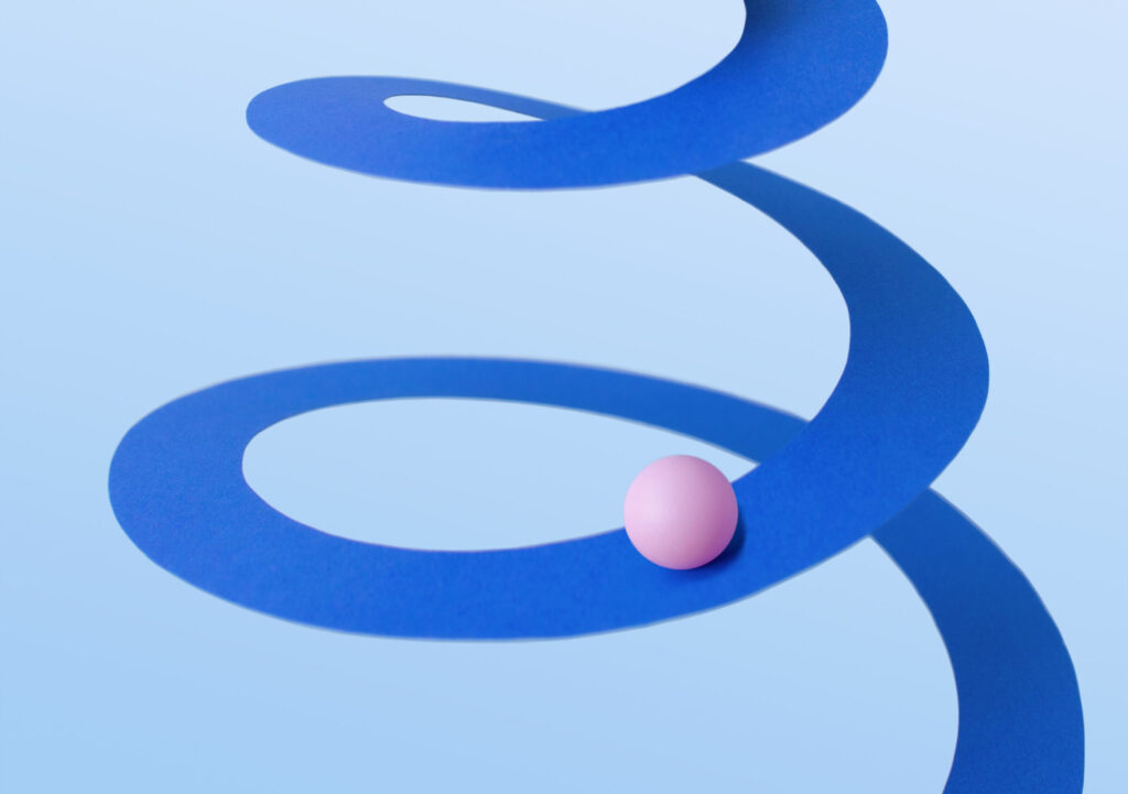 Abstract-ball-on-spiral