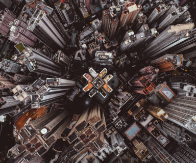 Aerial-perspective-of-skyscrapers-in-Mid-Levels-district-Hong-Kong-Island