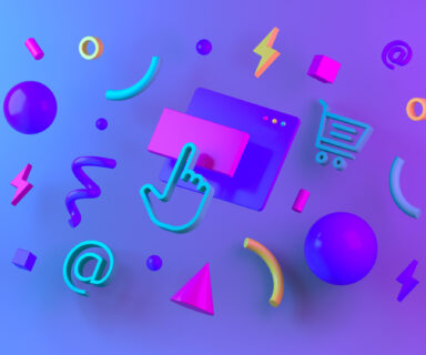 Bright-multicolor-geometric-shapes-for-web-design.-3d-render-1