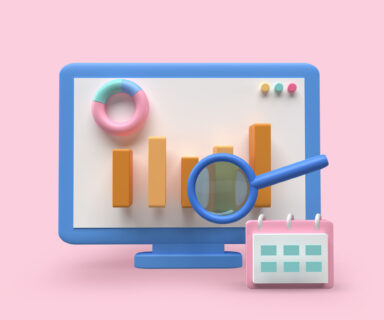 Calendar-with-graph-for-web-analytics-3d-illustration