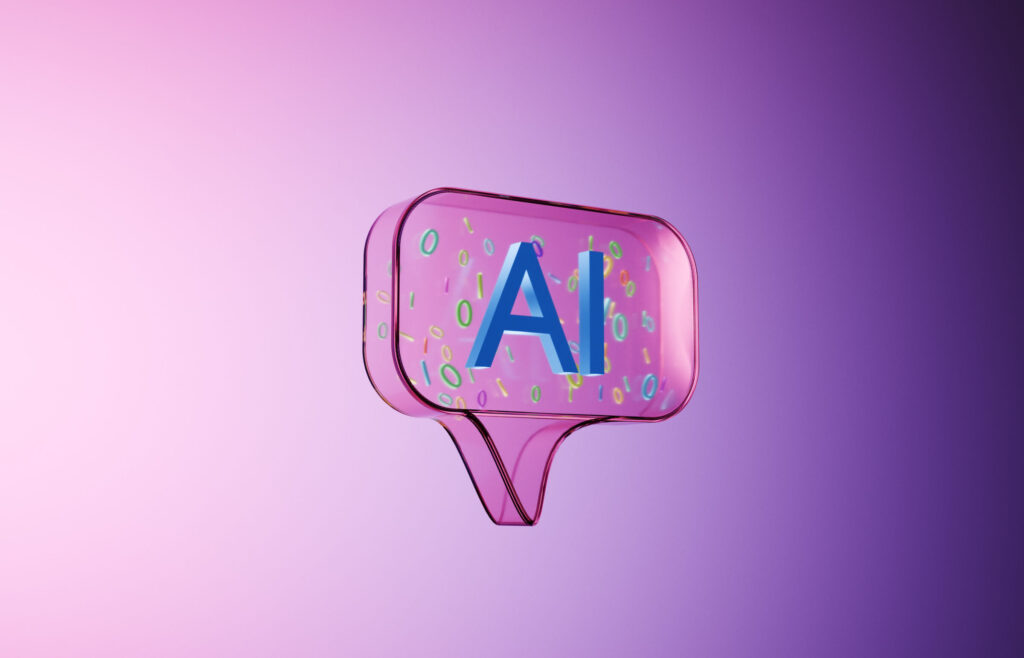 Glass-speech-bubble-with-AI-and-code