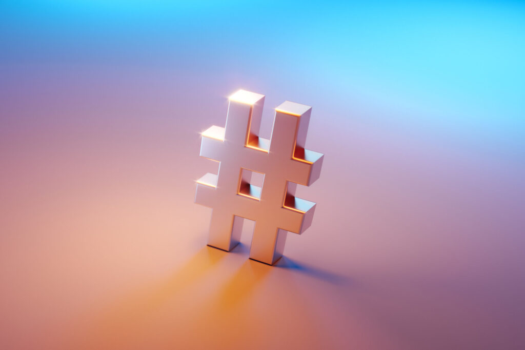 Hashtag-Symbol-Sitting-Over-Pink-And-Blue-Background