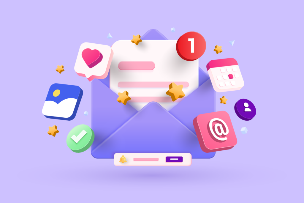 Modern-3d-illustration-of-Newsletter-concept-1