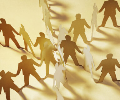 Paper-cut-out-figures-radiating-from-the-center