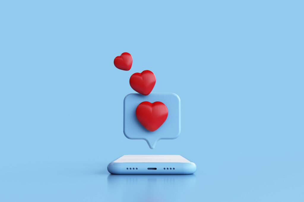 Social media notification like icon on Smartphone