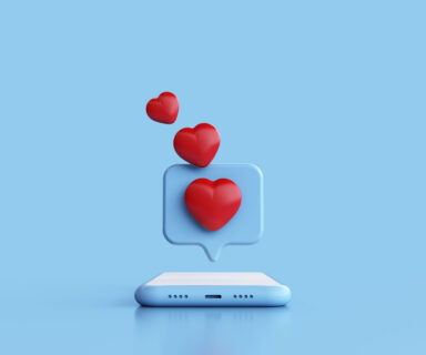 Social media notification like icon on Smartphone