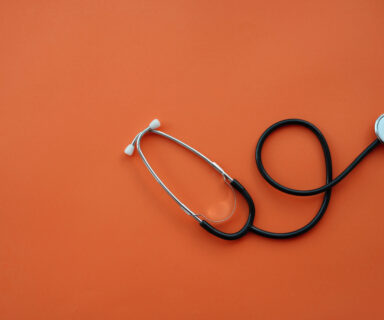 Stethoscope-on-color-background